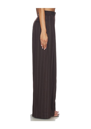 Helmut Lang Wide Double Pleated Trousers in Chocolate. Size 0. Also in 2, 4, 6.