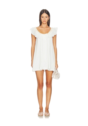 For Love & Lemons Cora Mini Dress in White. Size XS. Also in S, M, L, XL.