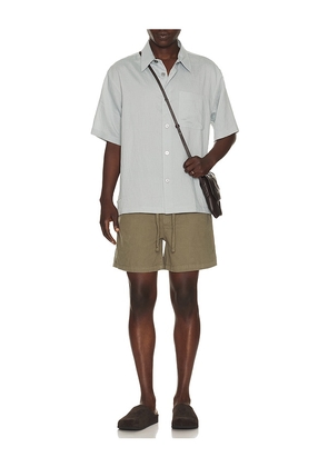 FRAME Light Weight Short Sleeve Shirt in Slate. Size S. Also in M, XL/1X, XXL/2X.