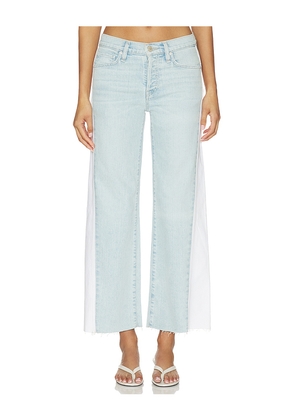 Hudson Jeans Rosie Seamed Wide Leg Jeans in Blue,White. Size 25. Also in 23, 24, 26, 27, 28, 29, 30, 32, 33, 34.