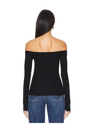 Michael Lauren Lanny Off Shoulder Long Sleeve Top Double Layered Top in Black. Size L. Also in XS, M, XL.