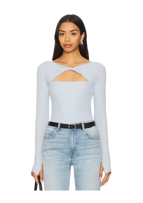 Michael Lauren Azura Knotted Neck Top in Baby Blue. Size S. Also in XS.