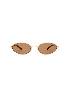 Luv Lou The Kendall Sunglasses in Metallic Gold.