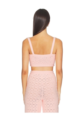 MAJORELLE Emiliana Knit Bralette in Pink. Size XS. Also in S, M, L.