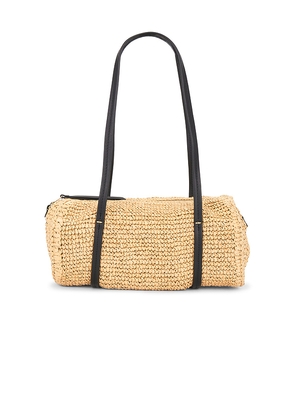 Madewell Modern Legacy Shoulder Bag Raffia in Tan.