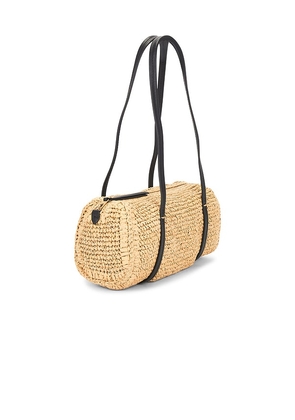 Madewell Modern Legacy Shoulder Bag Raffia in Tan.