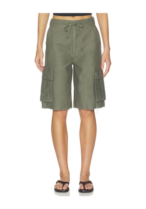MOTHER The Free Fall Short Fray in Green. Size 23. Also in 24, 25, 26, 27, 28, 29, 31, 33, 34.