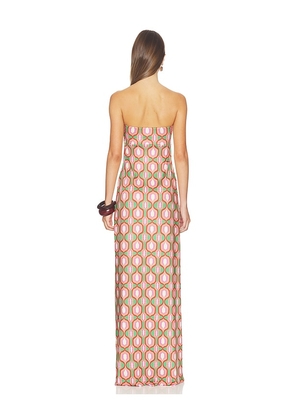 MISA Los Angeles Karine Dress in Cognac,Green. Size XS. Also in M, S.