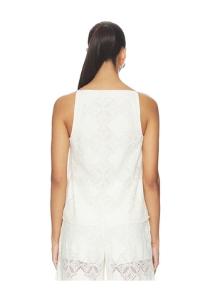 MISA Los Angeles Prisha Top in Ivory. Size XS. Also in XXS, S, M, L, XL.