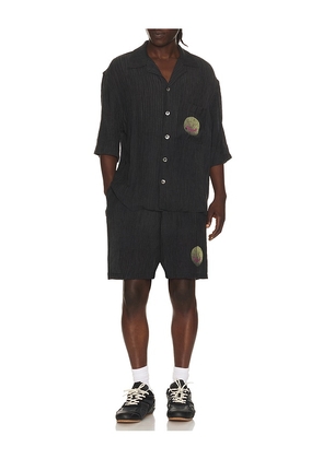 MISBHV Smile Shorts in Charcoal. Size S. Also in M, L, XL/1X.