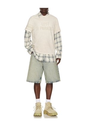 MISBHV Lost in Paradise T-Shirt in Beige. Size S. Also in M, L, XL/1X.