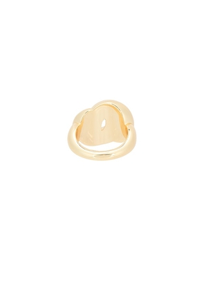 Luv AJ The Solstice Knot Ring in Metallic Gold. Size 5. Also in 6, 7, 8.