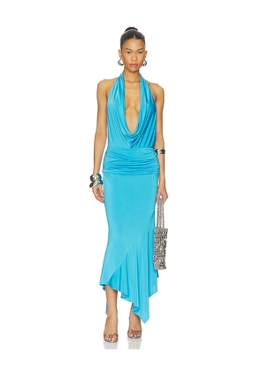 NBD Anvi Midi Dress in Teal. Size XXS. Also in XS, S, M, L, XL.