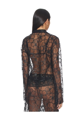 OperaSPORT Flora Shirt in Black. Size XXS. Also in XS, S, M, L, XXL.