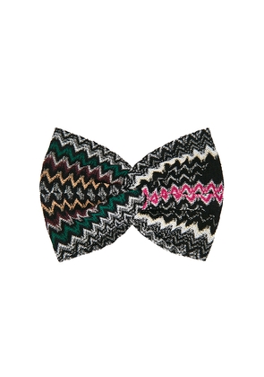 Missoni Headband in Black, Yellow & Blue Chevron Multi in Black.