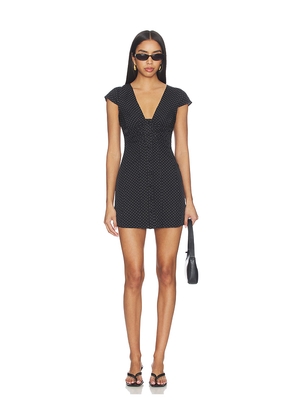 MORE TO COME Noa Mini Dress in Black,White. Size XXS. Also in XS, S, M, L.