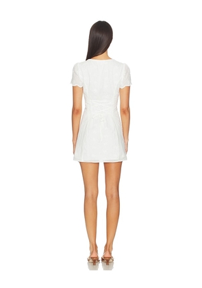 MORE TO COME Keegan Mini Dress in White. Size XXS. Also in L, XL.