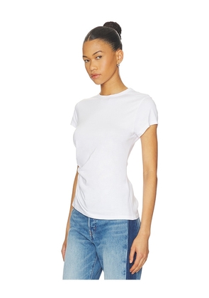 Madewell Asymmetrical Snitched Tee Shirt in White. Size XS. Also in XXS, S, M.