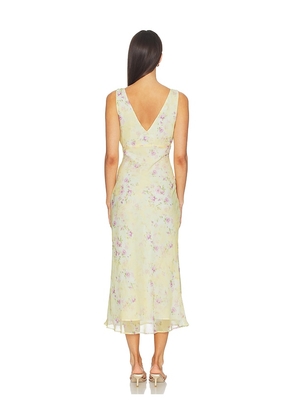 MORE TO COME Alora Midi Dress in Lemon. Size XXS. Also in XS.
