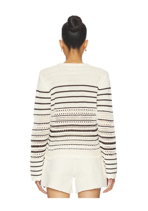 Madewell Rosie Textured Femme Pullover Sweater in Ivory. Size XXS. Also in XS, S, M, L, XL.