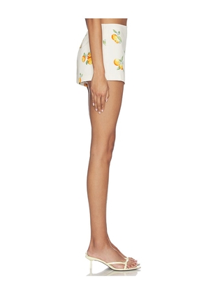 MAJORELLE Sansa Mini Short in Cream. Size XXS. Also in XS, S, M, L, XL.