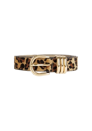 petit moments Polished Faux Fur Belt in Brown. Size XS/S. Also in M/L.