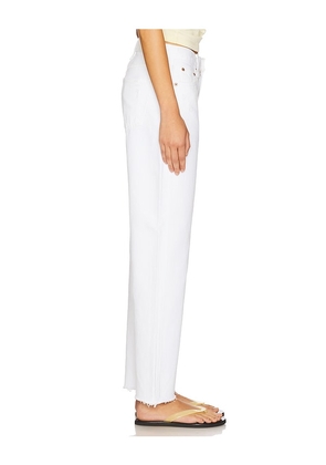 PISTOLA Lexi Mid Rise Bowed Straight in White. Size 29. Also in 26, 27, 28.