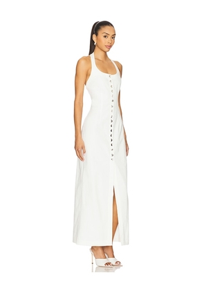 SELMACILEK Button Detail Midi Dress in White. Size S. Also in XS.