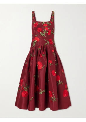 Carolina Herrera - Floral-embroidered Silk-faille Gown - US2
