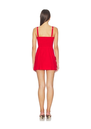 Show Me Your Mumu Emery Mini Dress in Red. Size S. Also in M, XL, XS.