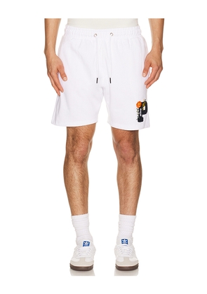 Prince Tennis Brushed Fleece Short in White. Size M. Also in S, L, XL/1X.