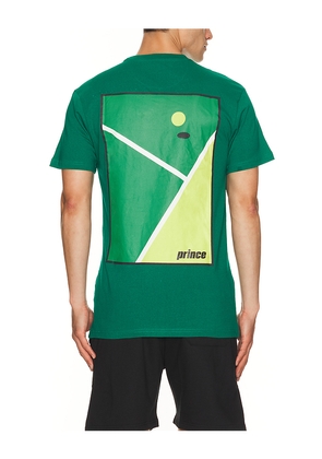 Prince Tennis Tee in Green. Size M. Also in S, L, XL/1X.