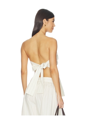 St. Agni Strapless Tie Back Top in Ivory. Size XS. Also in S, M.