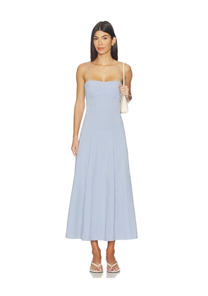 St. Agni Everyday Cotton Pleat Dress in Baby Blue. Size XS. Also in S, M, L.