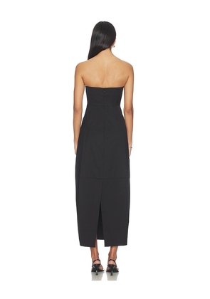 St. Agni Canvas Pleat Cocoon Dress in Black. Size XS. Also in S, M.