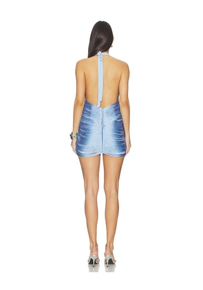 superdown Keoni Fringe Mini Dress in Baby Blue. Size S. Also in L, M.