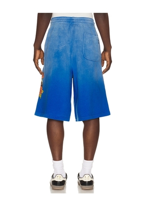 True Religion Floral Snake Mikey Sweatshorts in Royal. Size S. Also in M, L, XL/1X.