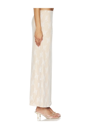 Tiger Mist Karolina Maxi Skirt in Nude,White. Size XS. Also in M, L.