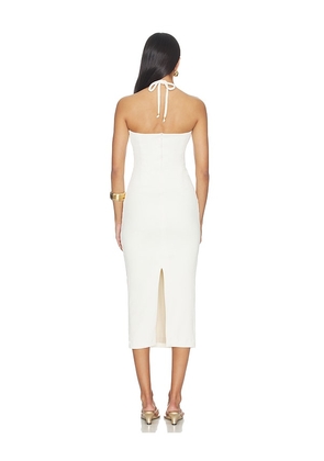PatBO Luna Knit Midi Dress in White. Size XS. Also in M, L.