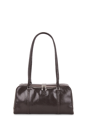 Tory Burch Small Marshmallow Satchel in Brown.