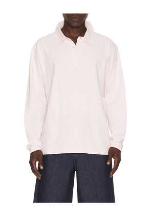Sunflower Heavy Jersey Rugby Polo in Blush. Size S. Also in M, L, XXL/2X.