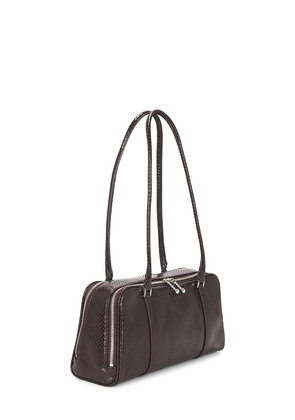 Tory Burch Small Marshmallow Satchel in Brown.