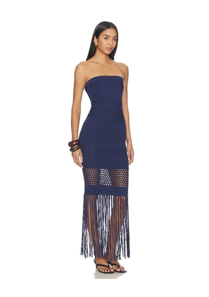 PQ Melissa Fringe Dress in Navy. Size XS/S. Also in M/L.