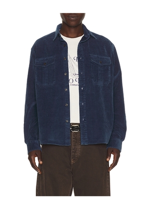 Polo Ralph Lauren Long Sleeve 8 Wale Cord Ranger Sport Shirt in Navy. Size S. Also in M, L, XL/1X, XXL/2X.