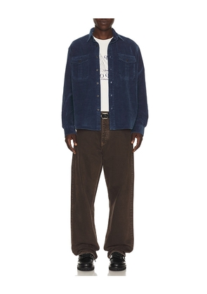 Polo Ralph Lauren Long Sleeve 8 Wale Cord Ranger Sport Shirt in Navy. Size S. Also in M, L, XL/1X, XXL/2X.