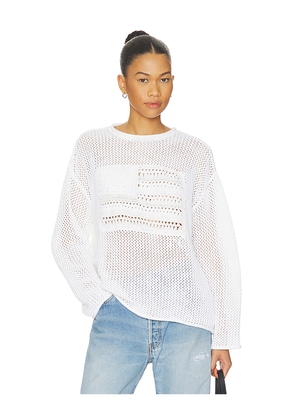 Polo Ralph Lauren Cotton Blend Crew Neck Pullover Sweater in White. Size XS. Also in S, M, L, XL.