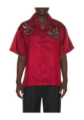 Sanea Collection Naka Silk Shirt in Red. Size S. Also in M, L, XL/1X.