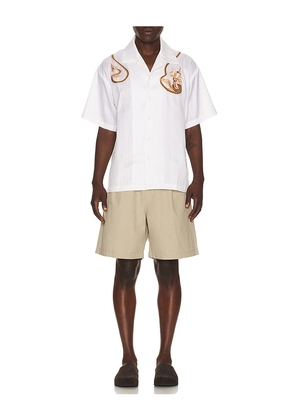 Sanea Naka Silk Shirt in Cream. Size S. Also in L, M, XL/1X.
