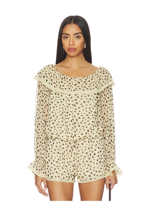 Posse Priscilla Blouse in Beige. Size XXS. Also in XS, S, M, L.