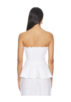 Posse Florence Strapless Top in White. Size XXS. Also in XS, S, M.